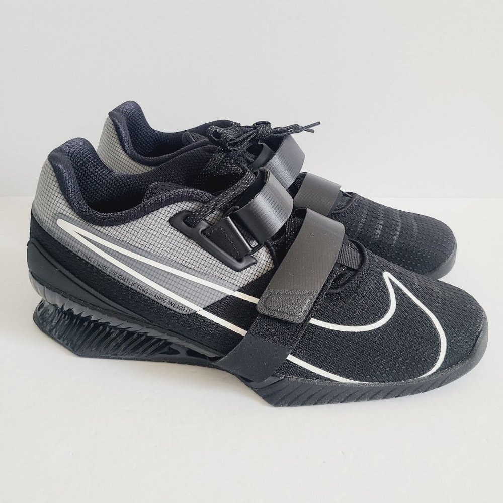 NEW Nike Romaleos 4 Weightlifting Training Shoes CD3463-010 Size 12.5 Black - Picture 3 of 7